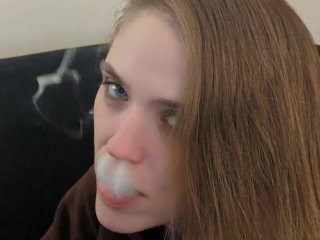 amateur, smoking, solo female, wolfradish