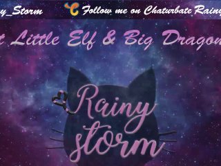 Little elf fuck by big dragon dildo