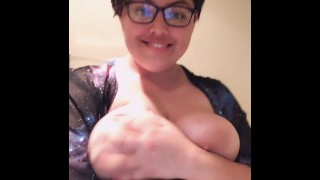 Big Titty Girl Plays with Tits