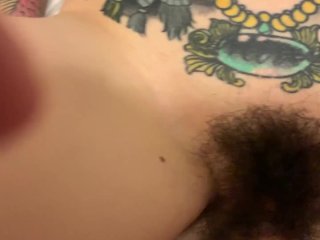 Tattooed HairyTeen Slut with Tight Pussy Taking_Huge Cock Cums Quick