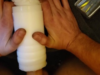 Double Ended Male Toy Fuck Test + Cumshot