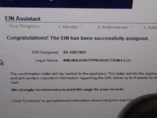 NMJ Naughty Productions LLC and my paperwork; proof of my company :)