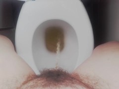 Steady solo toilet piss POV