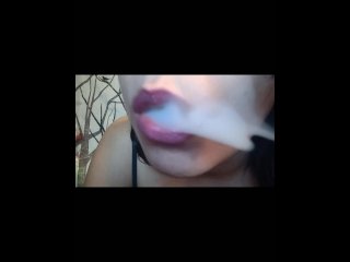 lips, lip licking fetish, milf, smoking