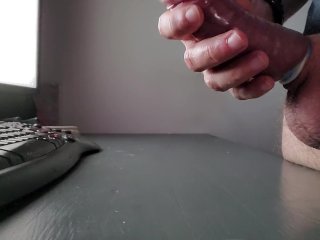 Prostate milking in a condom, and some post orgasm_torture after_ruined