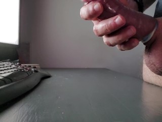 Prostate milking in a condom, and some post orgasm_torture after_ruined