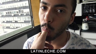 Sexy Tourist Milks Big Uncut Dick With Mouth In Latin Leche