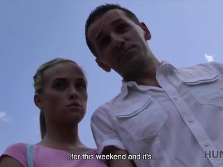 HUNT4K. Young lovers decided that sex for money is a good chance