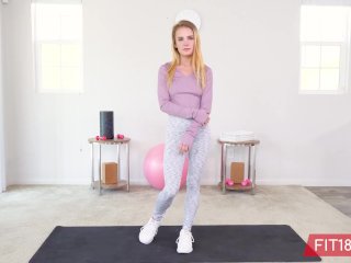 FIT18 - Natalie Knight - 43kg - Casting Tiny 5 Feet Former Cheerleader screenshot number 2