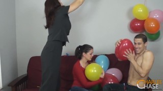 Balloon Fun With Busty Blonde Charlee Chase!!