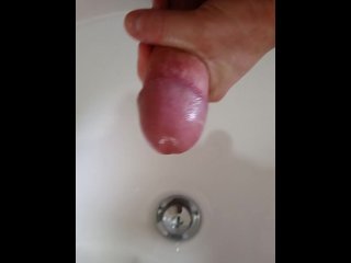 average dick, bathroom, pov, mushroom head