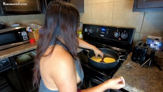 Side Boob Tease Milf Making Tortillas