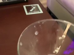 Video Glamgurlxoxo: Sexy CD jerks off while drinking daddy’s cum from a glass