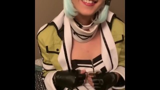 Cutie Sinon Gets Cute Butt Played With :3