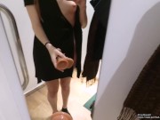 Preview 3 of Public dildo ride in the dressing room