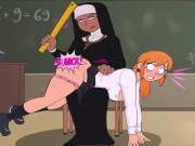 Confession Booth! Animated Big Booty Nun Spanks School Girl Front ...