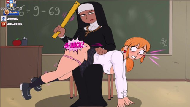 Naked Apron Spank Cartoons - Confession Booth! Animated Big Booty Nun Spanks School Girl Front of Class  - Pornhub.com