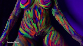 Black Light Neon Body Paint Mesmerize Mantras Mind Melt Love Spell