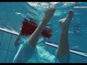 Preview 2 of Underwater skinny teen Piyavka Chehova