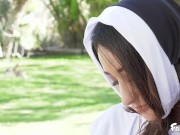 Preview 3 of Slutty Teen Lesbian Fingering and Toying With Her Nun Stepsis Before 69ing