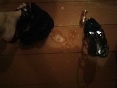 Girl spitting a lot