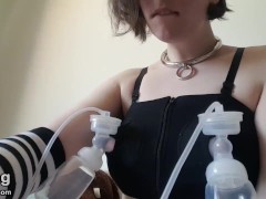 hucow breast pumping preview loop - Screenshot 2 of 16 - Big Boobs
