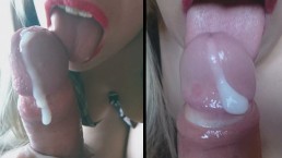 我的第一个深喉、口交和口中精液面部汇编