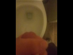 Big cock gets jerked till cum splats everywhere 