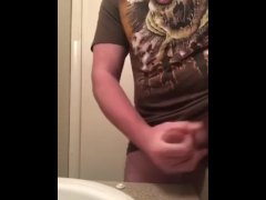 Jerking Off Big White Cock