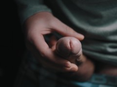 White uncut dick pulsating cum in 4K