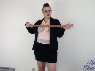 Curvy CEI Teacher, Katy Churchill, Cum Eating Instructions, Femdom, Domme