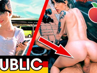 Andy Star German, blowjob, point of view, car blowjob