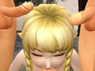 Linkle Gets Gangbanged by Co-op Links