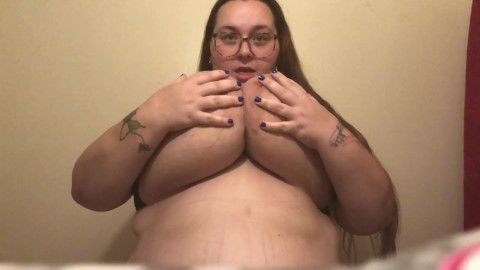 7 Minutes of Titty Drops, slow motion, and jiggling HUGE natural 48DDD tits