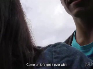 HUNT4K. Public sex for money_helps cuckold return his money_back
