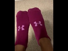 Ebony teen socks pov 