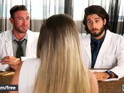 Preview 1 of Mencom - Sexy hunk doctors Diego Sans, Grant Ryan ass fuck and lick ass