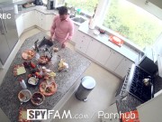 Preview 1 of SPYFAM Step Sis Fucked In The Kitchen On Thanksgiving
