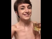 Preview 4 of Hairy Girl Drinks Her Piss