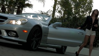Small tits tight pussy teen masturbates her stepbrother´s new luxury car