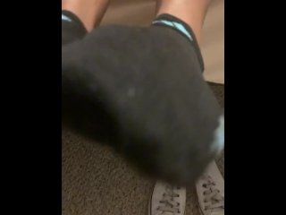 ebony, smelly socks, socks up close, toes