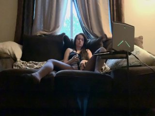 Chilling on the Couch! Feat My NeedyAss Dog! (Basic_Masturbation)