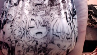 Прыгающие девушки Ахегао - 40DDD сиськи, покрытые аниме девушками и поигранные с ними