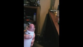 Cumming all the way through a fleshlight