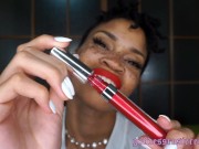 Preview 1 of Goddess Rosie Reed Lipstick Fetish POV Red Lipstick Lip Fetish JOI