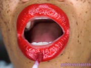 Preview 3 of Goddess Rosie Reed Lipstick Fetish POV Red Lipstick Lip Fetish JOI