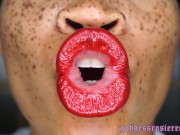 Preview 5 of Goddess Rosie Reed Lipstick Fetish POV Red Lipstick Lip Fetish JOI