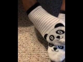 ebony teen, socks, asmr, feet fetish