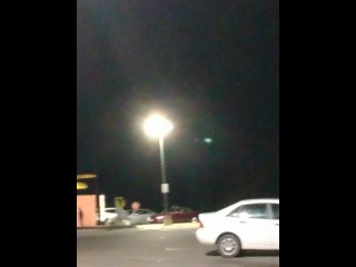 Adult Breastfeeding in Public (at night outside a McDonald's)