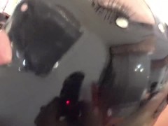 Latex cock for tunnel gagged latex slut - INTRO